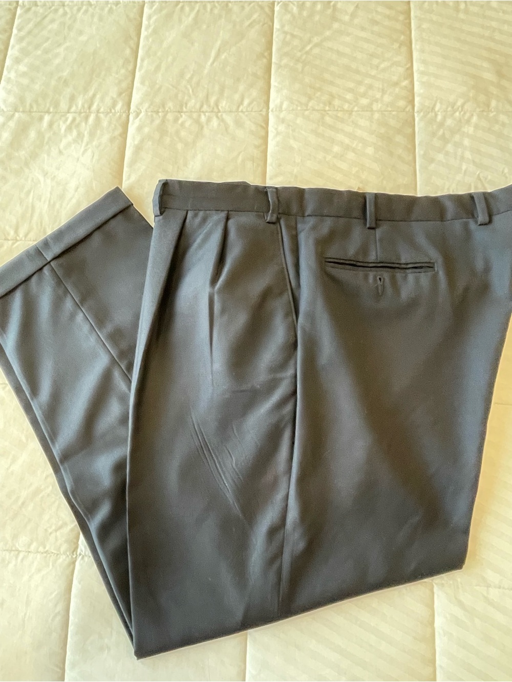 Ralph Lauren Men's Pleated Dress Pants - Dark Navy 42x30